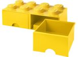 Lego 40061732 Lego Storage Brick Drawer 8 Cassetti, 2 Cassetti, Giallo
