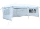 Costway Padiglione Da Giardino Tenda Per Feste Tenda Per Birra Padiglione Da Giardino Tenda Per Matrimoni 3 X 6 M Bianco