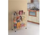Tomado-Metaltex Grande Opbergrek Op Wielen 64X31X84 Cm Zilver