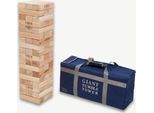 Torre Impilabile In Legno Duro - 21 Kg - Fino A 160+ Cm Di Altezza - Eco India - In Una Lussuosa Borsa Da Trasporto