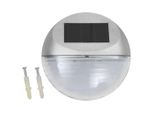 Vidaxl Luci Solari Da Parete Per Esterni Led 12 Pz. Argento Rotondo