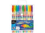 Penne Gel Fluorescenti E Glitterate Kidea 12 Colori