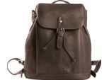 Harold's Pelle Zaino Zaino Per Il Tempo Libero Campo Backpack Brown Marrone Scuro