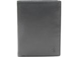 Esquire Pelle Portafoglio Slim Wallet High Black Nero