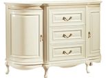 Casa Padrino Cassettiera Barocca Panna/Oro 128,4 X 46,7 X H. 87,7 Cm - Magnifica Cassettiera A 2 Ante E 3 Cassetti - Qualità Lussuosa