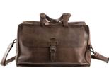 Harold's Pelle Borsa Da Viaggio Aberdeen Weekender Brown Marrone Scuro