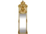 Casa Padrino Specchio Da Parete Barocco Madonna Crema / Oro 55 X H. 175 Cm - Solido E Pesante - Specchio In Stile Antico