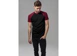 Urban Classics - Raglan A Contrasto Blk/Burgundy - 3XL