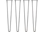 4 X 71 Cm 2 Montanti Gambe A Forcella Gambe Per Tavoli Gambe Per Mobili Gambe Per Sedie Acciaio Grezzo 10 Mm D
