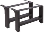 Wiltec Gambe Per Tavolo In Acciaio Laccato Set Di 2 Tubi Quadrati 64X40Cm, Verniciati A Polvere Corse Del Tavolo Telaio Del Tavolo Telaio Della Base Del Tavolo