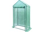 Yorbay Serra In Foglio Serra Per Pomodori 100×50×190Cm (Lxlxh), Con Foglio In Rete Per Giardino Per Coltivazione, Tetto A Punta, Verde