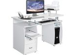 3Dekansje Scrivania Da Costa Scrivania Per Computer Scrivania Per Ufficio Scrivania Per Pc Con Vassoio Per Stampante, Minirotella Per Tastiera
