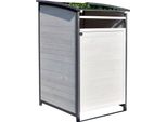 Copertura Per Bidoni Della Spazzatura Grigio Box Singolo 2X 120L O 240L Box Da Giardino Tetto In Zinco