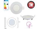 20X 3W Led Pannello Faretto Da Incasso Luce Da Incasso Bianco Caldo 3000K 160 Lumen Plafoniera Rotonda