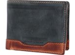 Bruno Banani Pelle Portafoglio Alicante Wallet Quer Black / Cognac Nero