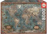 Educa Puzzle 9218017 - Mappa Storica Del Mondo - Puzzle Da 8000 Pezzi