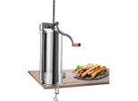 Insaccatrice Manuale Per Salsicce Costway 6L, Macchina Per Salsicce In Acciaio Inox, Insaccatrice Per Salsicce In Argento, Pressa Per Salsicce Con Morsetto Da Tavolo, Siringa Per Salsicce Con 6 Tubi Di Insacco