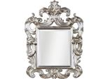 Casa Padrino Specchio Da Parete Barocco In Argento 86 X 8 X H. 114 Cm - Magnifico Specchio In Stile Antico Con Splendide Decorazioni - Qualità Lussuosa - Italy