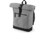 Zaino Bagbase Roll-Top (12 Litri) (2 Pezzi/Confezione) BC4177 (Taglia Unica) (Grigio Screziato)