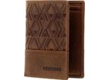 Chiemsee Pelle Portafoglio Mexico Wallet High With Flap Brown Marrone