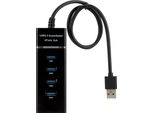 Dodocool 4 Porte Usb 3.0 Hub Dati Estensione Usb Fino A 5Gbps Pc Computer Laptop Notebook Windows & Mac, [Lunghezza Cavo: 28Cm]