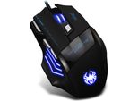 Zelotes T-80 Mouse Da Gioco 7200 Dpi Retroilluminato Multi Colour Led Mouse Ottico A 7 Pulsanti Mouse Da Gioco Usb Cablato Per Giocatori Professionisti