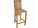 Sgabello Da Bar Di Design Teako In Teak - Solido, Resistente Alle Intemperie Ed Elegante Per Uso Esterno | 78X55X113 Cm