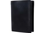 Bruno Banani Pelle Portafoglio Lavato Wallet High With Flap Black Nero