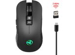 Hxsj T30 2,4 Ghz Mouse Ottico Senza Fili Ricaricabile Mouse Da Gioco Silenzioso 3600 Dpi Mouse Ergonomico Led Con Retroilluminazione Per Pc Portatile
