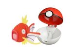 Pokemon Pokeball Action Set Con Peluche Pikachu Bisasam Pummeluff Enton Karpador