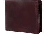 Bruno Banani Pelle Portafoglio Lavato Wallet Quer With Flap Brown Marrone