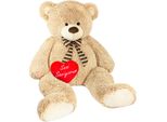 Brubaker Orsacchiotto Gigante Xxl Alto 150 Cm Beige Con Cuore In Peluche Seni Seviyorum
