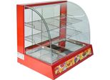 Kukoo Vetrina Da Banco Calda Vetrina Da Banco Calda Riscaldata Vetrina Per Alimenti Rosso 1200W