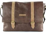 Bruno Banani Pelle Borsa A Tracolla Borsa A Tracolla Con Scomparto Per Laptop Glenn Postbag Brown Marrone