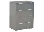 Credenza Grigio Lucido 60X35X80 Cm Materiale A Base Di Legno