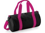 Borsa Sportiva Bagbase Mini Barrel (2 Pezzi/Confezione) BC4426 (Taglia Unica) (Nero/Fucsia)