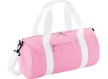 Borsa Sportiva Bagbase Mini Barrel (2 Pezzi/Confezione) BC4426 (Taglia Unica) (Rosa/Bianco)