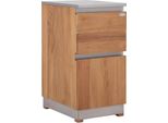 Base Da Cucina Teako Design Rivera 45Cm - Teak Massiccio E Acciaio Inox - Resistente Alle Intemperie Per Interni Ed Esterni