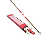 Barra Di Traino Wiltec 3 Pezzi 180 Cm Fino A 2,5 T, Aiuto Al Traino Barra Di Traino In Acciaio Con Colore Di Segnalazione, Strisce Riflettenti E Borsa
