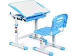 Scrivania Per Bambini Costway Regolabile In Altezza, Scrivania Per Bambini, Mobili Per Bambini Regolabili In Inclinazione, Scrivania Per Bambini Con Sedia, Scrivania Per Bambini, Blu