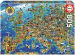 Educa Puzzle Mappa Dell'europa 500 Pezzi
