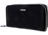 Bruno Banani Pelle Portafoglio New York Double Zip Around Wallet Black Nero