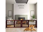 Costway Recinto Di Barriera Recinto Di Sicurezza Per Cani Recinto Di Sicurezza Per Porte In Legno Recinto Di Sicurezza Per Cani 104-203 Cm Regolabile