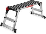 Piattaforma Da Lavoro In Alluminio Costway, Banco Da Lavoro Pieghevole Con Tappetini Antiscivolo, Piattaforma Da Lavoro Con Portata Di 150 Kg, Banco A Gradini Con Serrature Di Sicurezza, Scaletta Per Casa, Ufficio, Officina E Garage