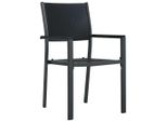 Vidaxl Sedie Da Giardino 4 Pezzi In Plastica Nera Effetto Rattan