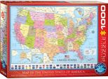 Eurographics Puzzle Karte Der Vereinigten Staaten Von Amerika, 1000 Teile, 68 X 48 Cm, 6000-0788