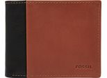 Fossil Portafoglio Ward Bifold With Flip Id Black Nero Marrone