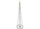 Albero Di Luci A Led Con Stella - 240 Cm - Albero Di Natale Decorativo Con 154 Led Illuminati In Bianco Caldo - Decorazione Natalizia Per Il Giardino D'inverno Dell'avvento Per Esterni