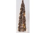 Albero Di Natale In Rattan Led 50 Cm - Con 20 Luci Fiabesche