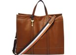 Fossil Pelle Borsa Shopper Borsa A Tracolla Carmen Tote Brandy Marrone